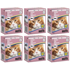 Bozita BOZITA Mesni koščki z lososom v omaki 6x370g
