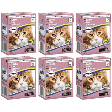Bozita BOZITA Mesni koščki z lososom v omaki 6x370g