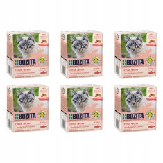 Bozita BOZITA Mesni koščki z lososom v omaki 6x370g