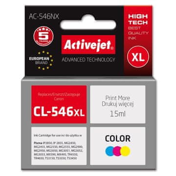 shumee Črnilo Activejet za Canon CL-546XL, novo AC-546NX barvno