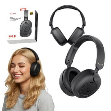 Havit Brezžične Bluetooth slušalke Havit H655BT črne barve