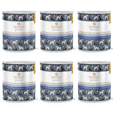 Perro Mokra hrana za pse Gourmet Goat s sladkim krompirjem 6 x 800 g