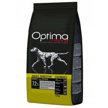 shumee Optimanova suha hrana za pse za odrasle pse Digestive Rabbit s krompirjem 12 kg