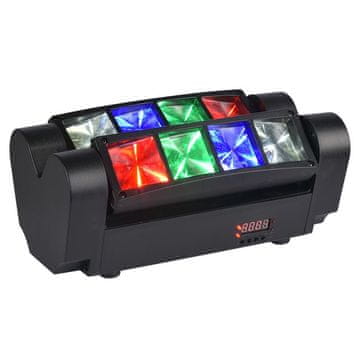 slomart LIGHT4ME Spider MKII Turbo LED efekt svetilka, 8x3W RGBW, črna