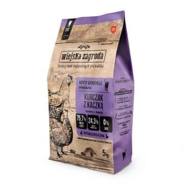 shumee Wiejska Zagroda suha hrana za mačke Piščanec in raca 5kg