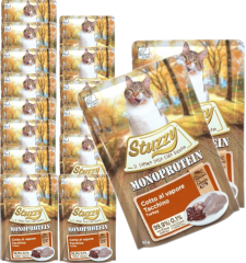 STUZZY STUZZY Monoproteinska mokra hrana za mačke s puranjim mesom 16 x 85 g