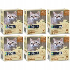 Bozita BOZITA Mesni koščki s piščancem v želeju 6x370g