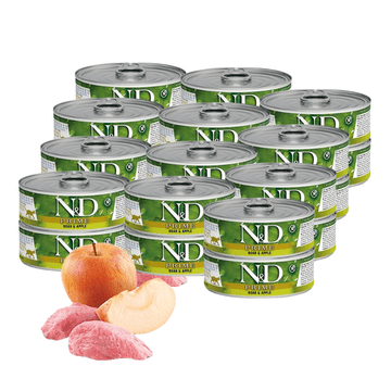 shumee FARMINA N&D MAČJA PRIME MERJASEC IN JABOLKO 24 x 70 g