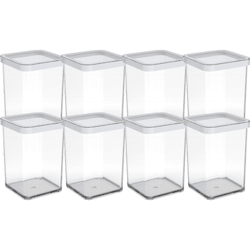 Kvadratna posoda za priboljške 8x1L LOFT bela