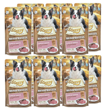 STUZZY G-F Monoproteinska mokra hrana za pse s šunko in svinjino 12 x 150 g