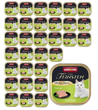 Animonda ANIMONDA Vom Feinsten Mildes Menu Pute pur - mokra mačja hrana - 32x100 g