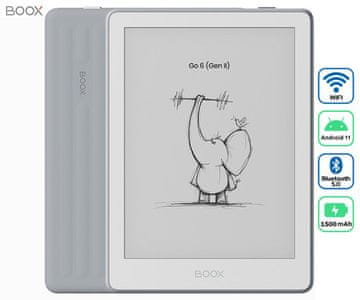 Onyx Boox Go 6 Gen II e-bralnik, 15,24 cm (6"), Android, 32 GB, siv (Stone)