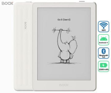 Onyx Boox Go 6 Gen II e-bralnik, 15,24 cm (6"), Android, 32 GB, bel (Shell)