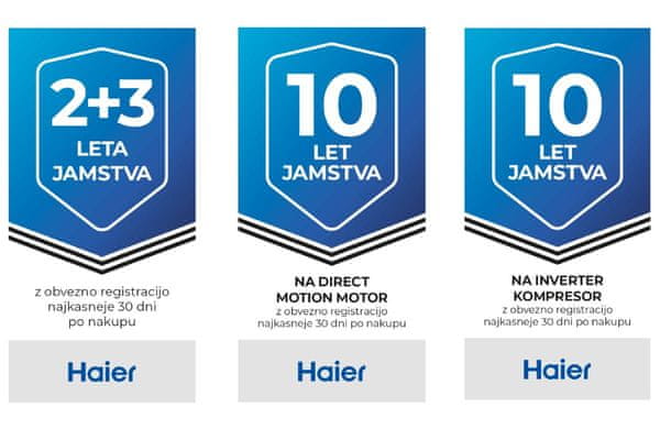 Pridobite podaljšano jamstvo ob registraciji