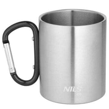 NILS CAMP NC17110 KAMPIRSKI LONČEK Z VPONKO 330 ML NERJAVEČE JEKLO ČRNE