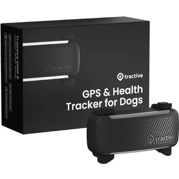 Tractive GPS lokator psov DOG 6, črne barve
