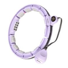HMS HHM13 hula hoop vijoličen magnetni z utežjo + števec HMS