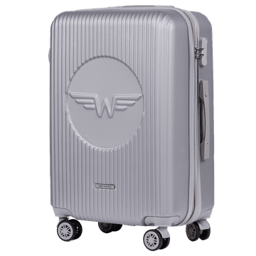 shumee Srednje velik kovček Wings Swallow 3.0 SILVER 24"