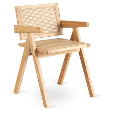 shumee MADERA lesen stol hrast/bež ažurni klasični retro