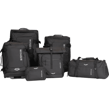 shumee Potovalni komplet WINGS 6 v 1 ROOK črne barve