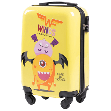 shumee Kovček za otroke WINGS KIDS Jay Monster 18" trdi kabinski kovček