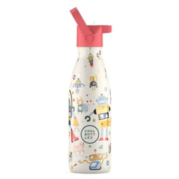Cool Bottles steklenička iz nerjavečega jekla 350ml - Messy Robots