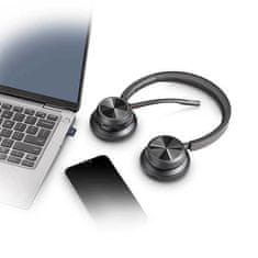 Poly Bluetooth slušalka Plantronics Voyager 4320 UC USB-A BT700 črna 76U49AA / 218475-01 s polnilno postajo