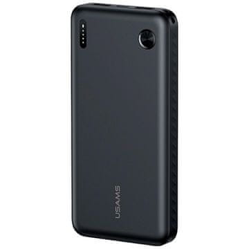 USAMS Prenosna baterija PB83 2xUSB-A 1xUSB-C 10000mAh črne barve