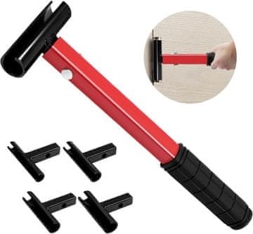 Nikcorp Profesionalni ključ za nastavljanje tečajev 4v1, 14-25 mm, orodje iz kaljenega jekla z ergonomskim gumiranim ročajem za notranja in vhodna vrata ter pohištvene omarice, protikorozijska zaščita