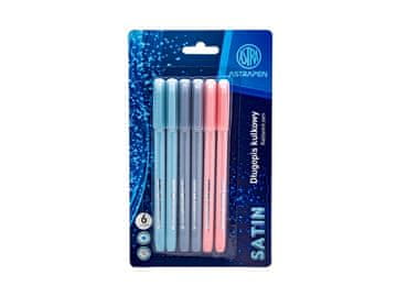 Astra Kroglice AstraPEN Satin 0,7 mm – 6 kosov, modre, v blisterju, 201022034