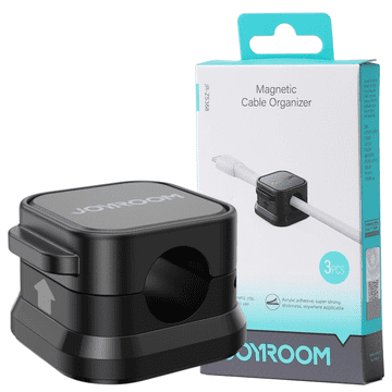 Joyroom Magnetni organizator kablov JR-ZS368 - črn (3 kosi)