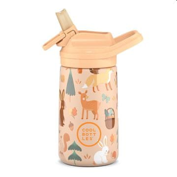 Cool Bottles Kiddie steklenička iz nerjavečega jekla 350ml - Woodland Buddies