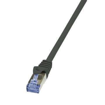 LogiLink CQ4033S Cat.6A/7 600 MHz S/FTP PIMF povezovalni kabel 1,00 m črne barve