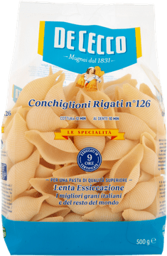 De Cecco Testenine Le specialita' Conchiglioni Rigati n126 500g - De Cecco
