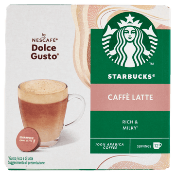 Starbucks Kawa w kapsułkach Dolce Gusto Caffe Latte 121g - Starbucks