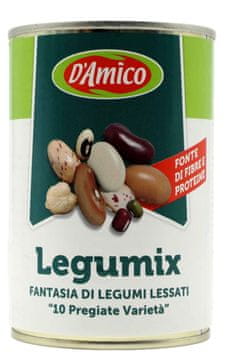 Damico Gotowane fasolki w puszce włoskie miks kolorów 250g - D'Amico
