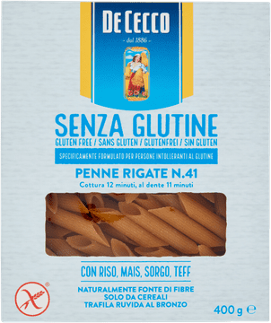De Cecco Brezglutenske testenine Penne Rigate 400g -