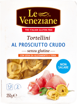 Tortellini z szynką dojrzewającą Tortellini Prosciutto Crudo Senza Glutine 250g -