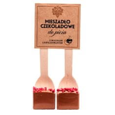 Mieszadło czekoladowe z malinami liofilizowanymi 75g -