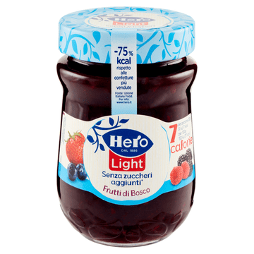 Hero Marmelada iz gozdnih sadežev brez sladkorja 280 g - Hero light