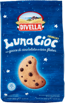 DIVELLA Čokoladni piškoti Luna Cioc 350 g - Divella