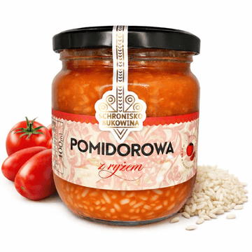 shumee Zupa pomidorowa z ryżem 400 ml - Schronisko Bukowina