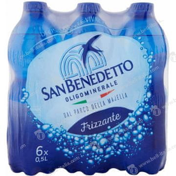 San Benedetto Gazirana voda Frizzante, zaboj 6x1,5l - San Benedetto