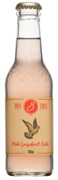 Three Cents Napój gazowany bezalkoholowy różowy grejfrut Pink Prapefruti Soda 200ml - Three Cents