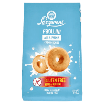 shumee Ciastka bezglutenowe Frollini Senza Glutine Panna 200g - Lazzaroni