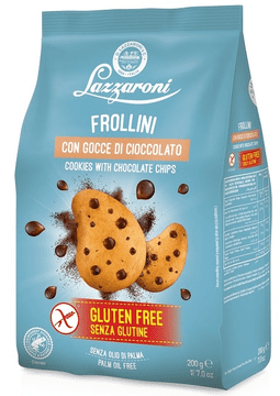 shumee Ciastka bezglutenowe Frollini Senza Glutine Gocce di Cioccolato 200g - Lazzaroni