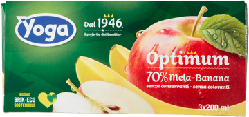 Yoga Sok Jabłkowo-Bananowy Optimum z Włoch (3x200ml) - Yoga