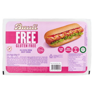 Bauli Bułki bezglutenowe Hot Dog 2x75g - Bauli