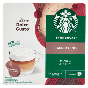 Starbucks Kawa w kapsułkachdo Dolce Gusto Cappuccino 120g (12 kapsułek) - Starbucks