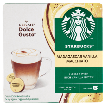 Starbucks Kawa w kapsułkach Dolce Gusto Madagascar Vanilla Macchiato 132g -